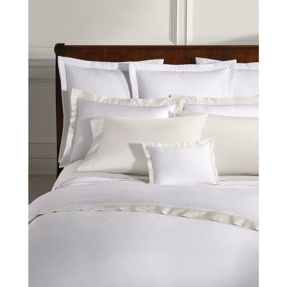 Ralph Lauren RL Organic Sateen Border Full/Queen Duvet Cover $400 Parchment NWT - Picture 5 of 10